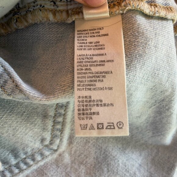 Free People We the Free denim sidecar skirt 24 0 light wash - Picture 13 of 13